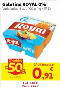 Alcampo Royal gelatina 0% oferta