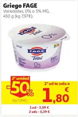 Alcampo Fage griego total 0% oferta