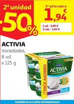 Alcampo Activia variedades oferta