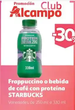 Alcampo Starbucks frappuccino o bebida de café con proteína oferta