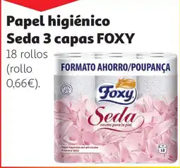 Alcampo Foxy papel higiénico seda 3 capas oferta