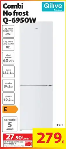 Alcampo Qilive Combi No frost Q-6950W oferta