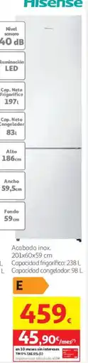 Alcampo Hisense frigorífico oferta