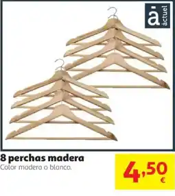Alcampo ä actual 8 perchas madera oferta