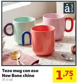 Alcampo New Bone china Taza mug con asa oferta