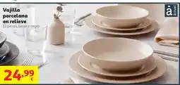 Alcampo Vajilla porcelana en relieve oferta