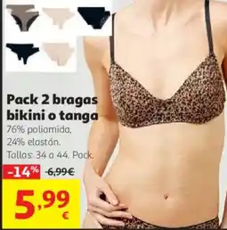 Alcampo Pack 2 bragas bikini o tanga oferta