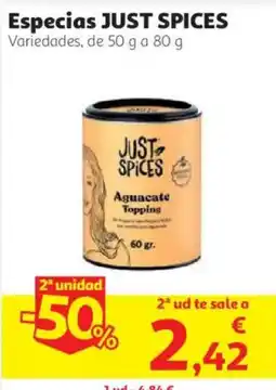 Alcampo Just Spices Aguacate Topping oferta