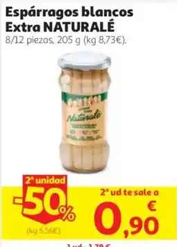 Alcampo Naturale espárragos blancos oferta