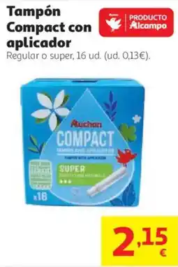 Alcampo Auchan Tampón Compact oferta