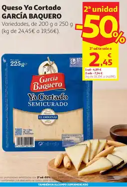 Alcampo García Baquero Queso Ya Cortado oferta