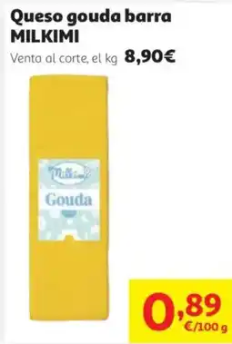 Alcampo Milkimi queso gouda barra oferta