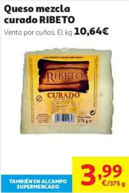 Alcampo Ribeto queso mezcla curado oferta