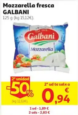 Alcampo Galbani mozzarella fresca oferta