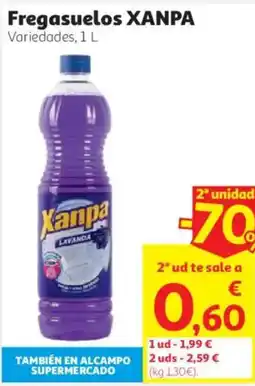Alcampo Xanpa fregasuelos variedades oferta