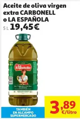 Alcampo Aceite de oliva virgen extra CARBONELL o LA ESPAÑOLA oferta