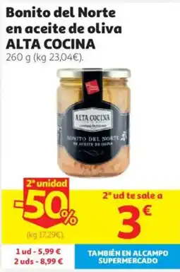 Alcampo Alta Cocina bonito del norte en aceite de oliva oferta