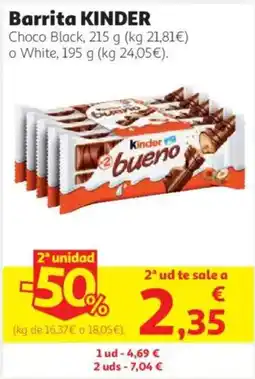 Alcampo Kinder barrita oferta