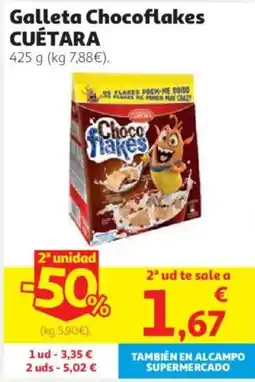 Alcampo Cuétara galleta choco flakes oferta