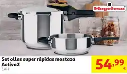Alcampo Magefesa ollas super rápidas mostaza Activa2 oferta