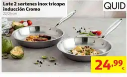 Alcampo Quid sartenes inox tricapa inducción Cromo oferta