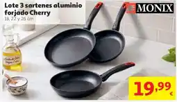 Alcampo Monix sartenes aluminio forjado Cherry oferta