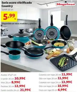 Alcampo Magefesa serie acero vitrificado country sartén 18 cm oferta
