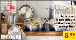 Alcampo Serie acero inoxidable sin antiadherente mango inox oferta