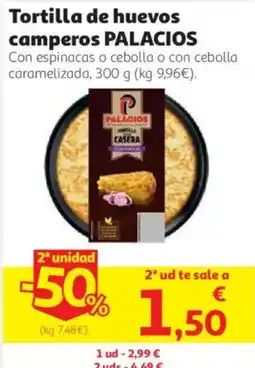 Alcampo Palacios tortilla de huevos camperos oferta