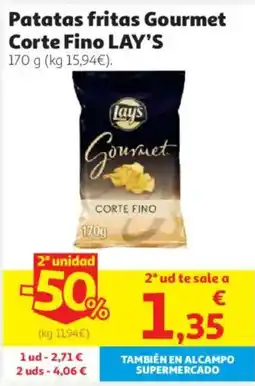 Alcampo Lay's Patatas fritas Gourmet Corte Fino oferta