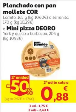 Alcampo pan comido planchado con pan mollete cor oferta