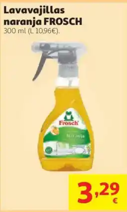 Alcampo Frosch lavavajillas naranja oferta