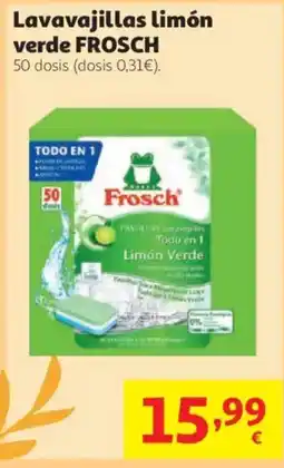 Alcampo Frosch lavavajillas limón verde oferta