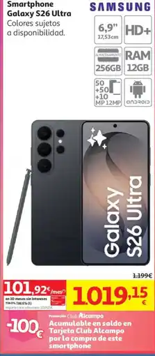 Alcampo Samsung galaxy s26 ultra oferta