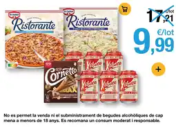 BonpreuEsclat Dr.Oetker Ristorante pizza tonno Dr.Oetker Ristorante pizza quattro formaggi Cornetto Max Xibeca oferta
