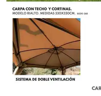 BricoCentro Carpa Con Techo Y Cortinas Sistema De Doble Ventilación oferta