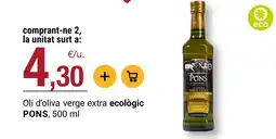 BonpreuEsclat pons oli d'oliva verge extra ecologic oferta