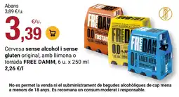 BonpreuEsclat Free Damm cervesa sense alcohol i sense gluten oferta