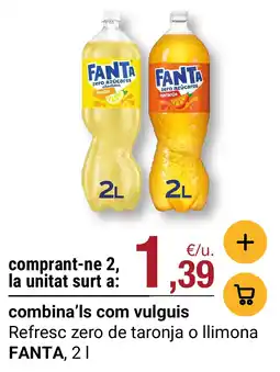 BonpreuEsclat Fanta refresc zero de taronja o llimona oferta