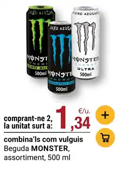 BonpreuEsclat Beguda MONSTER, assortiment oferta