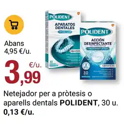 BonpreuEsclat Polident netejador per a pròtesis o aparells dentals oferta