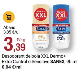 BonpreuEsclat Sanex desodorant de bola XXL Dermo+ oferta