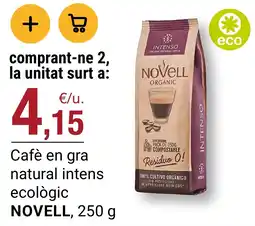 BonpreuEsclat Novell café en gra natural intens ecologí oferta