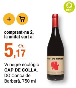 BonpreuEsclat Cap de Colla vi negre ecològic oferta