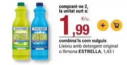 BonpreuEsclat Estrella lleixiu amb detergent original o llimona oferta