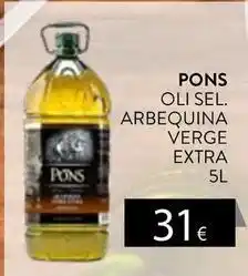 Plusfresc Pons quimicas - oli sel. arbequina verge extra oferta
