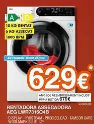 Expert Aeg - rentadora assecadora lwr731604b oferta
