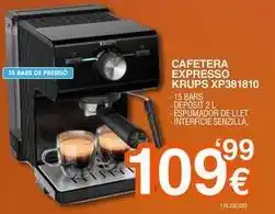 Expert Krups - cafetera expresso xp381810 oferta