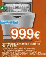 Expert Miele - rentavaixelles g5611 sc oferta