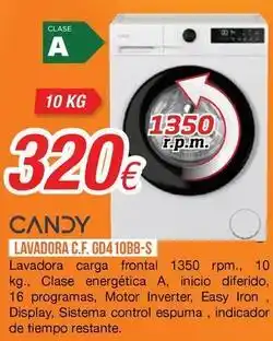 Expert Candy - lavadoras c.f. gd4 10b8-s oferta